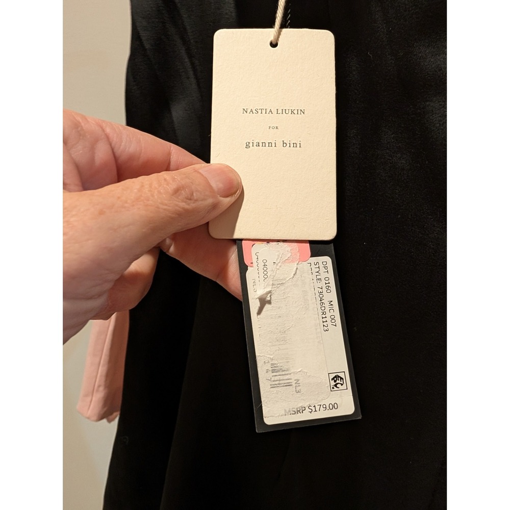 Gianni Bini Nastia Liukin Black 3/4 Dress Puff Sleeve Formal Size 8 FLAW READ - Picture 8 of 13